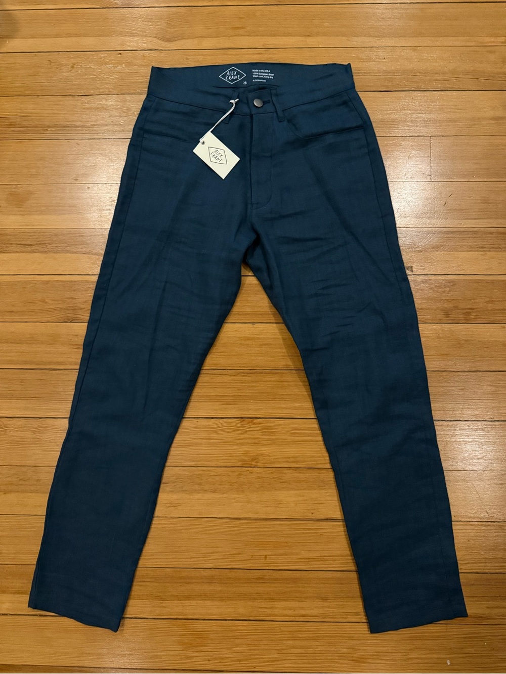 Alex Crane Linen Cham Pants - Dusk - Sz 28 - NWT